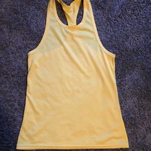 Zyia Yellow Mesh Racer Tank